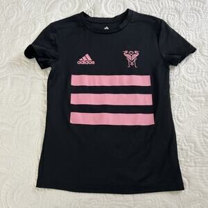 adidas Tee Shirt INTER MIAMI Girls Small/8 Black Pink
